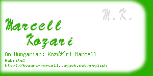 marcell kozari business card